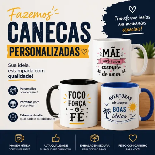 Canecas personalizadas do seu jeito