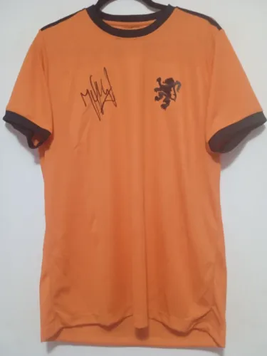 Camisa Holanda Copa Mundo 1974 #14 Crujff Autografada Certificada
