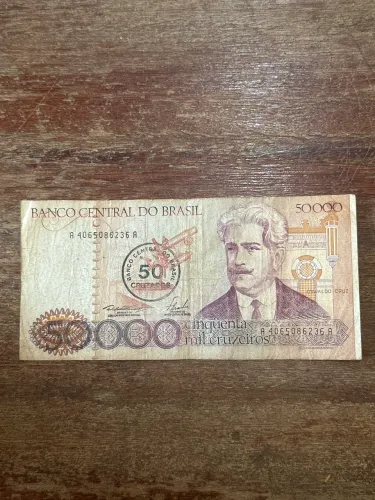 Nota Rara 50.000 Cruzeiros Oswaldo Cruz