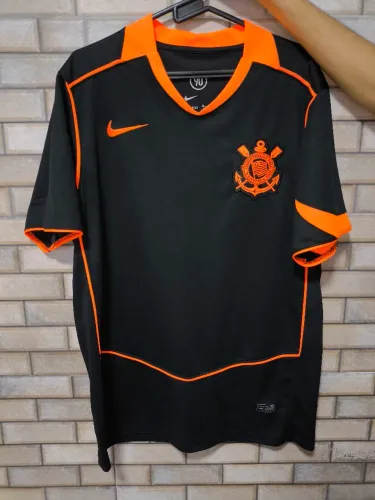 Camisa Oficial Nike Corinthians Dri-FIT Preta/Laranja GG (XL)