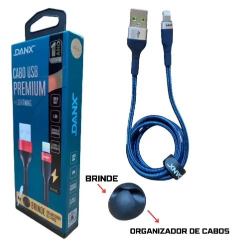 Cabo Lightning Premium Danx 1M - Loja fs Informática