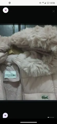 Casaco puf rosé quentinho novo