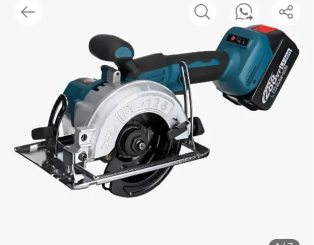 Cerra Circular Eletrica Cor Azul Sem Fio Com 2 Baterias 48vf