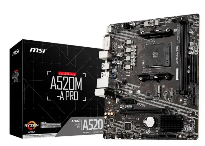 Placa mãe A520M-A PRO MSI AMD AM4 (Novas + Garantia)