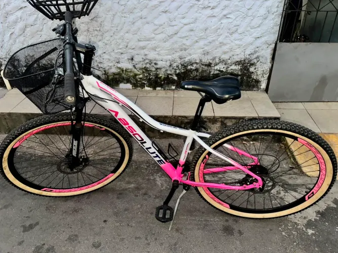 Bicicleta Aro 29 Absolute Hera Feminina Rosa/Branca - Linda e Completa