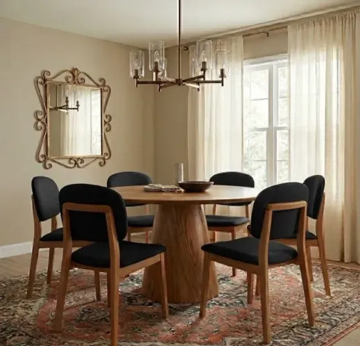 Conjunto de Jantar Ravello Redondo 6 Lugares