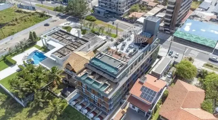 FLAT PÉ NA AREIA MOBILIADO JARDIM OCEANIA VISTA MAR
