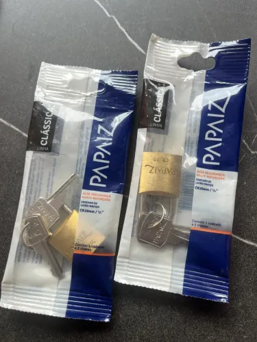 Cadeado Papaiz 20mm (2 unidades lacradas)