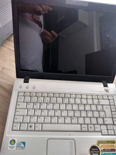 Carcaça Completa Notebook Positivo Premium P430pP Preto-branco (Usado) com tela e teclado