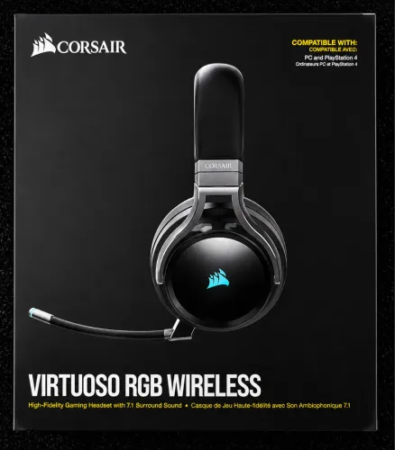 Fone Headset Gamer Corsair Virtuoso RGB Wireless 2.4GHz 7.1 Premium competitivo