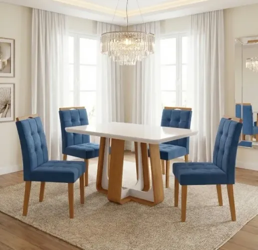 Conjunto de Jantar Capri 4 Lugares