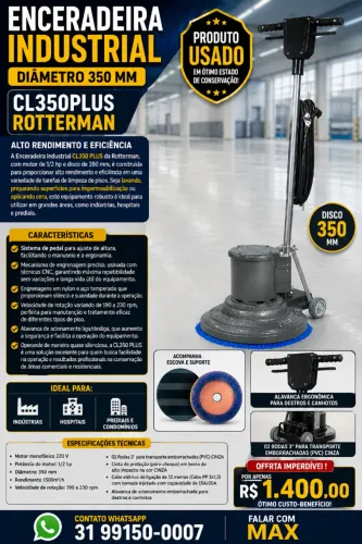 OPORTUNIDADE - Enceradeira Profissional CL350 PLUS