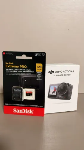 Dji Osmo Action 4 Adventure Lacrada + Cartão Memória Extreme 4k 128gb