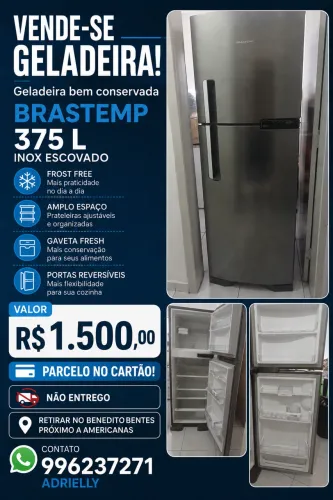 Geladeira inox escovado
