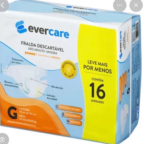 Fralda geriátrica G - pcte com 16 unidades tenho ainda alguns pacotes disponíveis