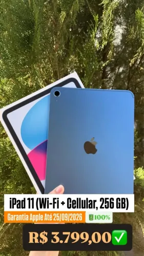iPad 11ª Wi-Fi + Celular na GARANTIA