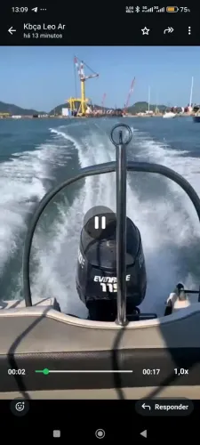 Lancha Focker 190 com motor Etec 115hp completa 
