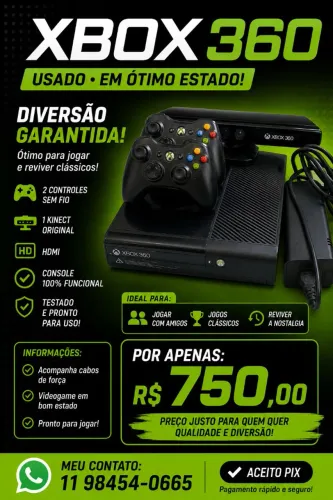 Xbox 360 usado.