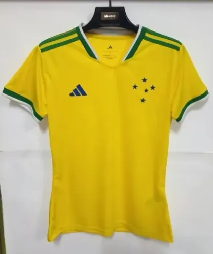 camisa cruzeiro 2026/27 feminina amarela