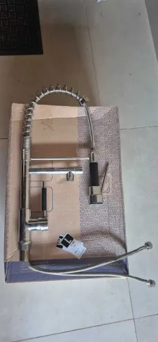 Torneira Gourmet 50cm com Misturador Monocomando Cromada de Bancada