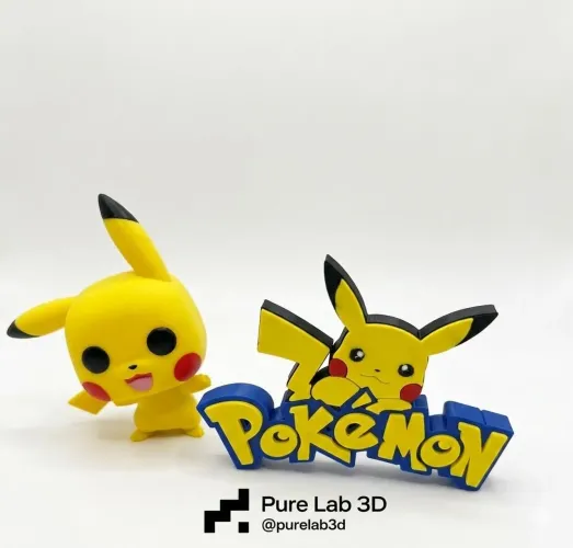  Placa Decorativa Pikachu 3D - Decoração Geek para Setup Gamer