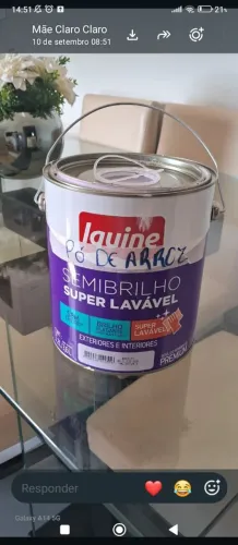 TINTA IQUINE SEMI BRILHO - COR "PÓ DE ARROZ"