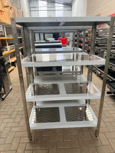 ESTANTE INOX 4 PRATELEIRAS 1000x500x1550 PERFURADA - URUMAX