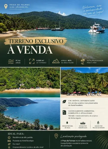 Terreno na ILHA GRANDE/PRAIA EM PALMAS/RJ