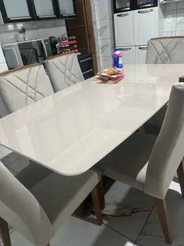 Mesa madeira maciça com 6 cadeiras (HORTOLÂNDIA-SP)