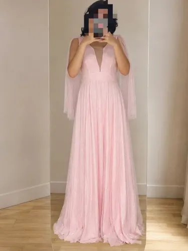 Vestido madrinha de casamento rosa bebe