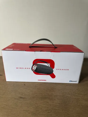 Caixa de som portátil Compaq CMQ35w Bluetooth 5.0 Ipx6 4-6 horas, cor preta
