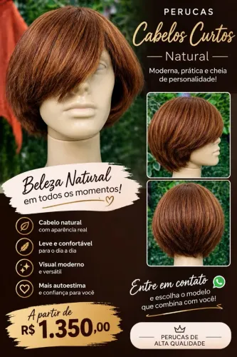 Perucas de cabelos natural sob medida 