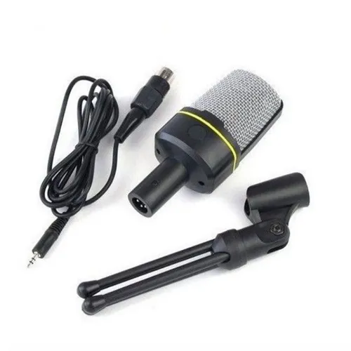 Microfone Condensador Saida P2 Microfone Lapela Profissional Com Tripé Qy 930 Andowl