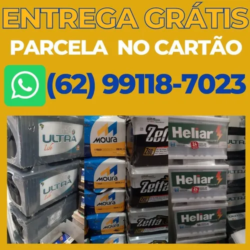 Bateria 40Ah Para Carro No Varejo Entrega Goiânia, Senador Canedo, Aparecida