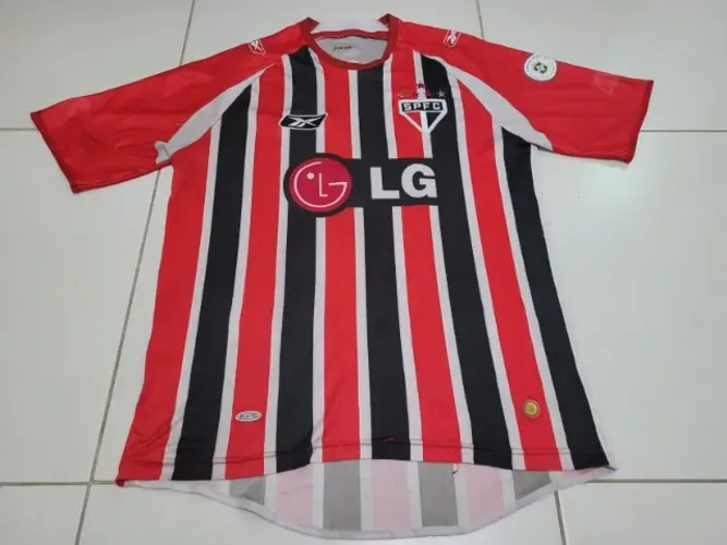 Camisa São Paulo Tricolor Listrada Reebok LG #10 Tam Gg