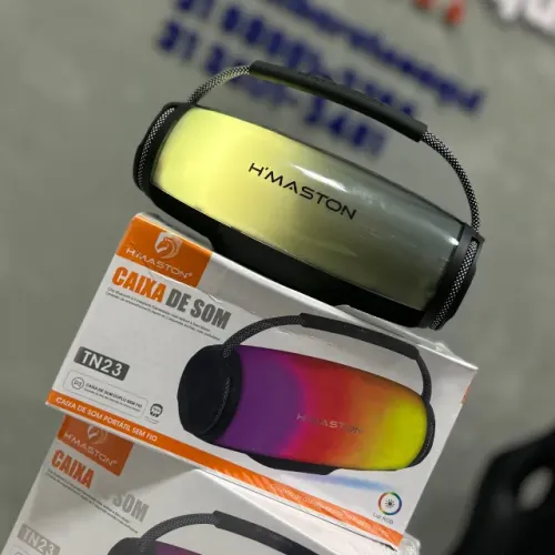 Caixa De Som Led Rgb + Grave Bluetooth 5.2 H Maston Tn23