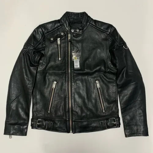 Jaqueta diesel L-cody (P) couro de ovelha 