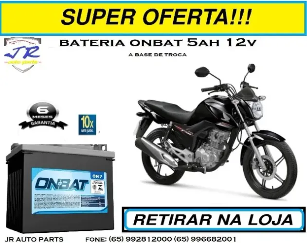bateria 5ah onbat fan 160 2017