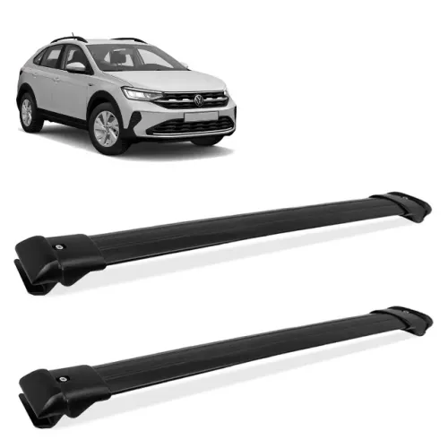 Rack Travessa de Teto Volkswagen Nivus - Slim Preto / Prata - Projecar 