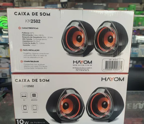 Caixa de som para computador (Distribuidora JK Eletrônicos, Honestidade e Qualidade)