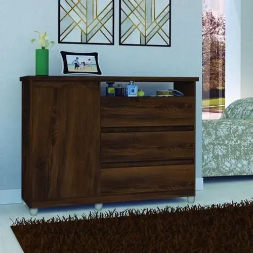 Comoda Sky Marrom Até 12x - Frete Grátis