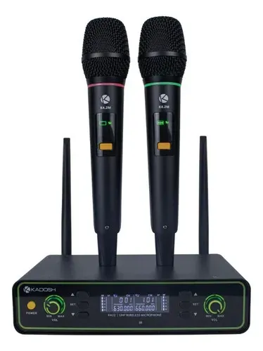 Microfone Sem Fio Duplo Kadosh K422M