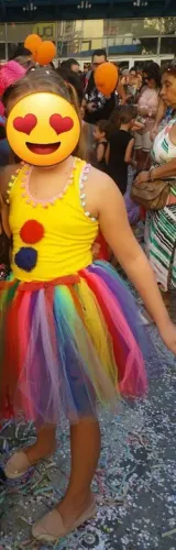 Fantasia de Palhacinha Tam 8 a 10 anos