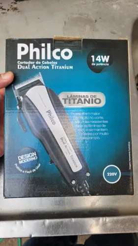Cortador de cabelos Philco Dual Action Titanium 14w de potência