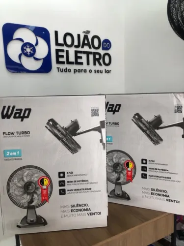 Ventilador Wap Flow Turbo 2 em 1 Mesa e Parede 180W