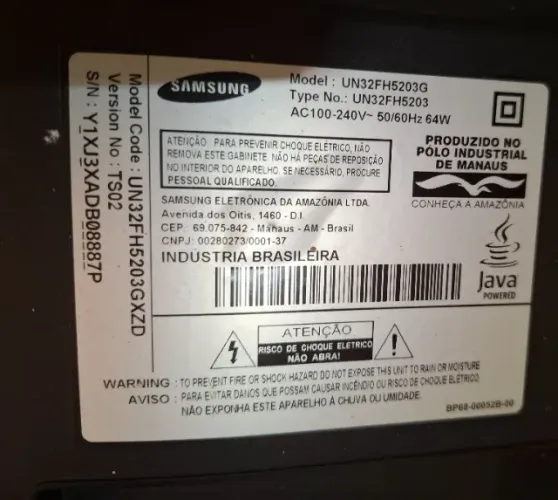 TV 32 Samsung FullHD para reparo