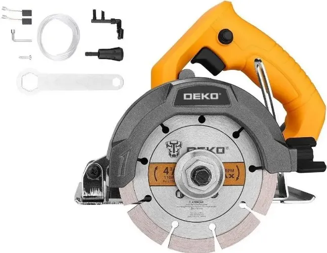 Serra Mármore Deko Profissional 4.3/8 Pol. 1200W 220v + Kit de Refrigeração