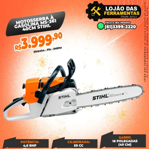 Motosserra à Gasolina MS-361 40CM Stihl Original