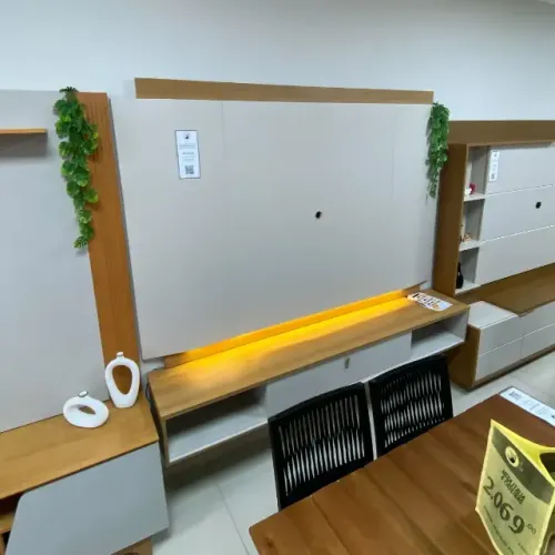 Painel Havana para Tv Até 75 Polegadas com Led 1 Porta Linea 2m