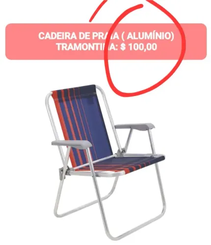Cadeira de Praia Tramontina (Alumínio)